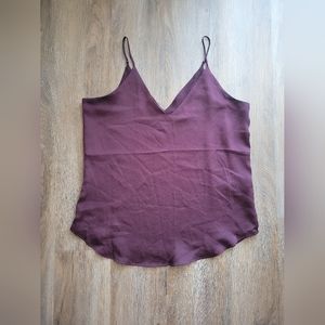 VGUC Women's Express Plum Wine Silky Wear to Work Tank Top, Size Small